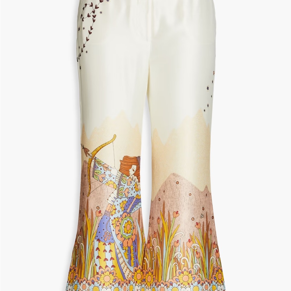 ZIMMERMANN
Printed silk crepe de chine kick-flare pants - Picture 6 of 11
